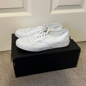 Authentic pure white Vans